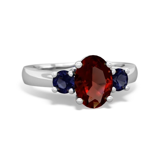 garnet-sapphire timeless ring