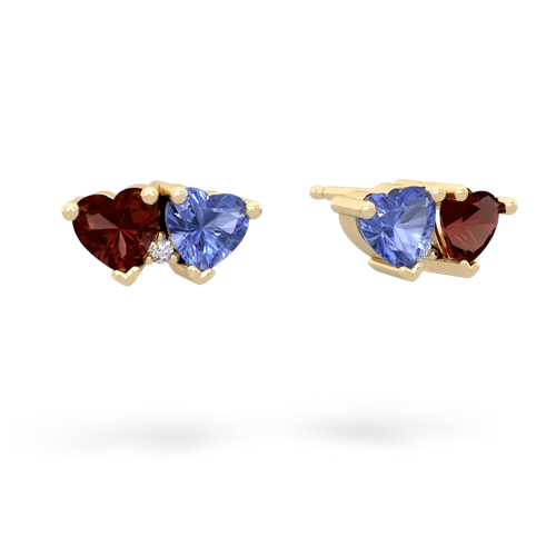 garnet-tanzanite  earrings