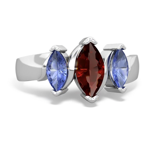 garnet-tanzanite keepsake ring