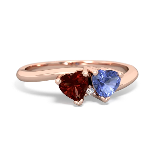 garnet-tanzanite sweethearts promise ring