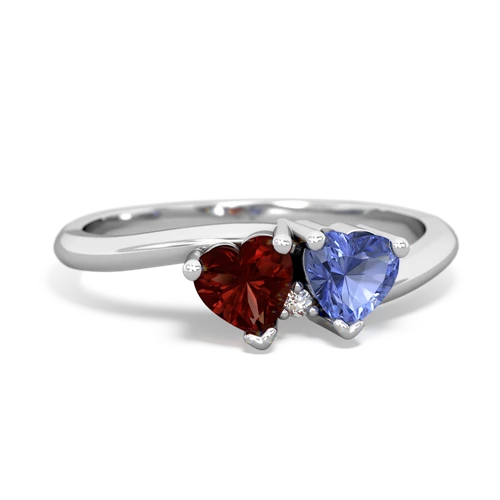 garnet-tanzanite sweethearts promise ring