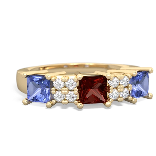 garnet-tanzanite timeless ring