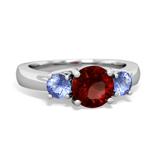 garnet-tanzanite timeless ring