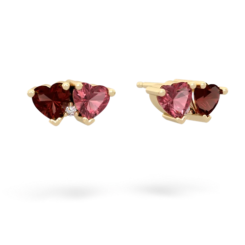 garnet-tourmaline  earrings