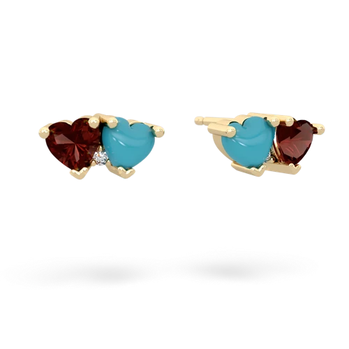 garnet-turquoise  earrings