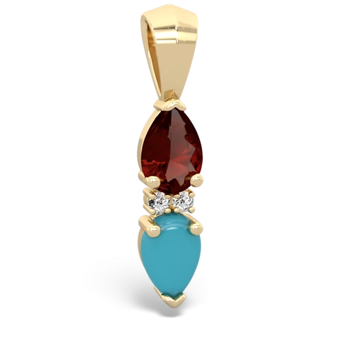 garnet-turquoise bowtie pendant