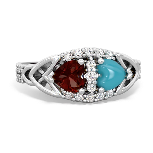 garnet-turquoise keepsake engagement ring