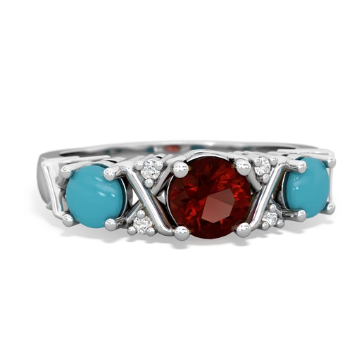 garnet-turquoise timeless ring