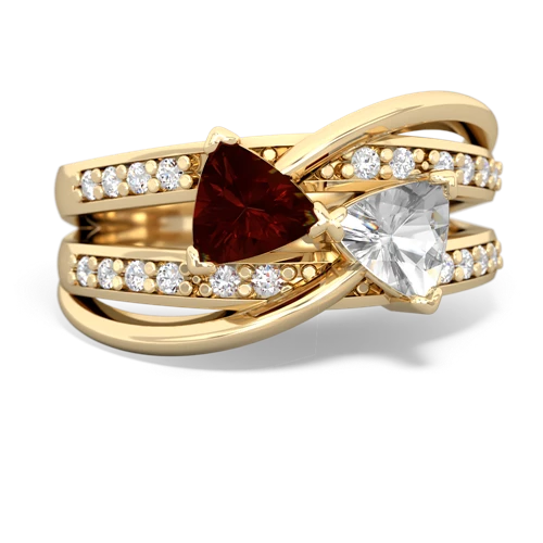 garnet-white topaz couture ring