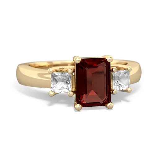 garnet-white topaz timeless ring