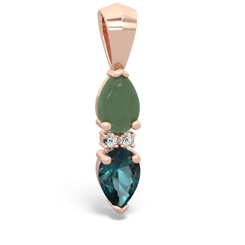 jade-alexandrite bowtie pendant