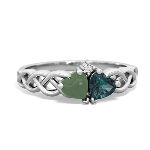 jade-alexandrite celtic braid ring