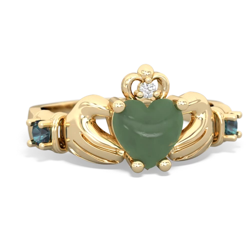 jade-alexandrite claddagh ring