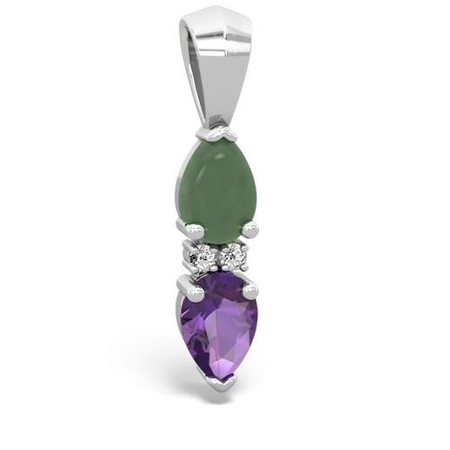 jade-amethyst bowtie pendant