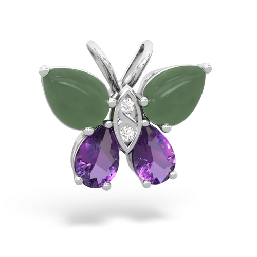 jade-amethyst butterfly pendant