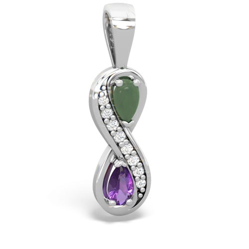 jade-amethyst keepsake infinity pendant