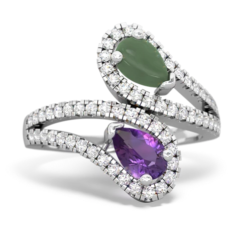 jade-amethyst pave swirls ring