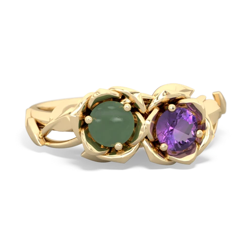 jade-amethyst roses ring