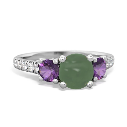 jade-amethyst trellis pave ring