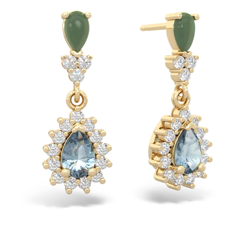 jade-aquamarine dangle earrings