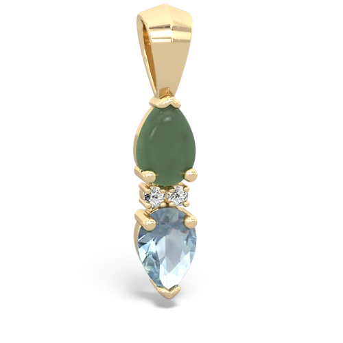 jade-aquamarine bowtie pendant