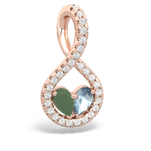 jade-aquamarine pave twist pendant