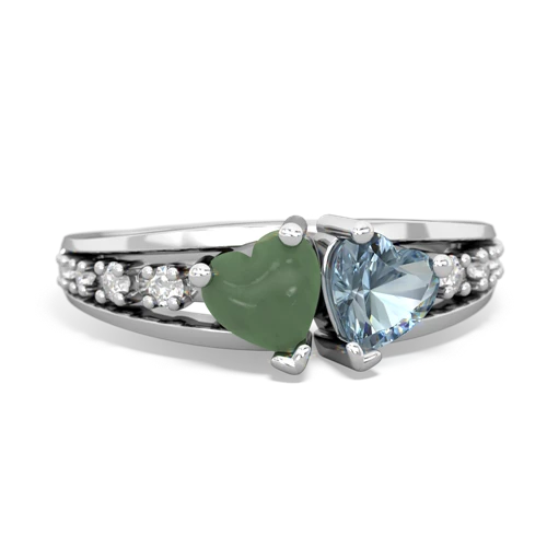 jade-aquamarine modern ring