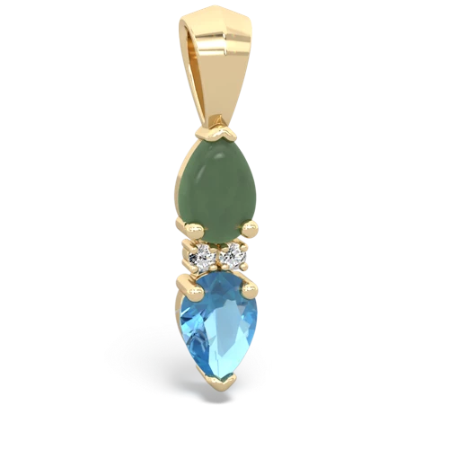 jade-blue topaz bowtie pendant