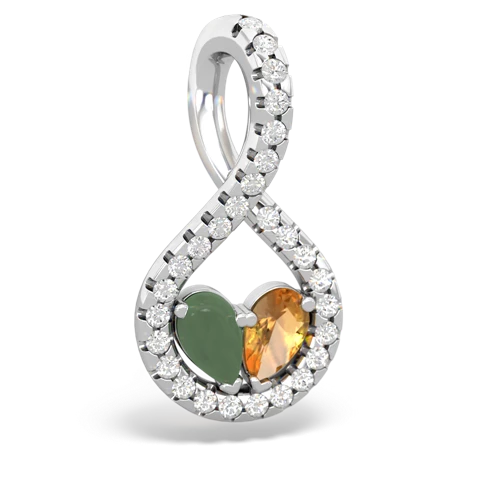 jade-citrine pave twist pendant