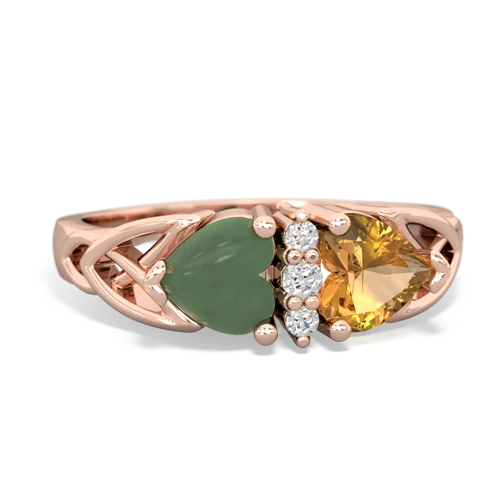 jade-citrine celtic ring