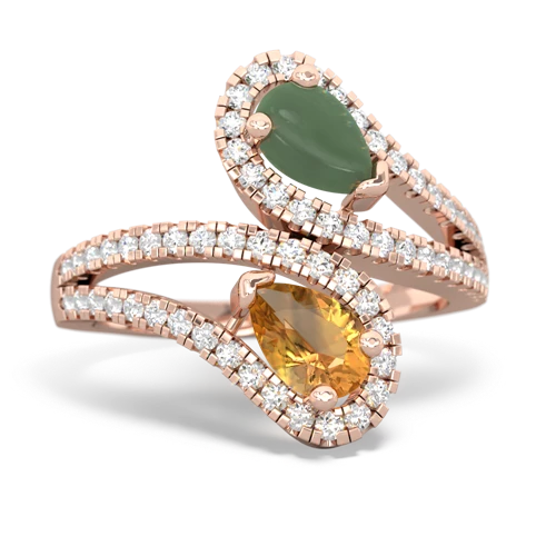 jade-citrine pave swirls ring