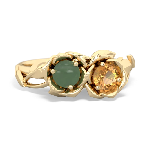 jade-citrine roses ring