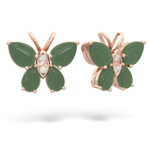 jade butterfly earrings