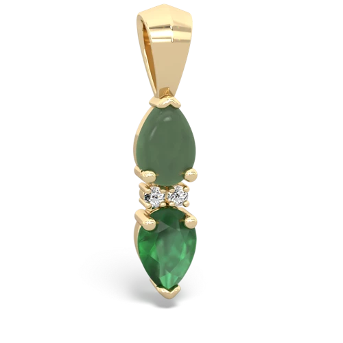 jade-emerald bowtie pendant