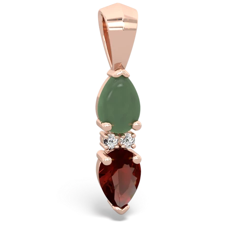 jade-garnet bowtie pendant