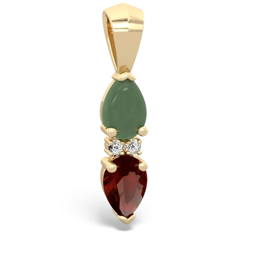 jade-garnet bowtie pendant