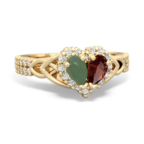 jade-garnet keepsake engagement ring