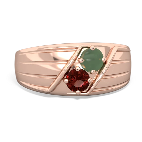 jade-garnet mens ring