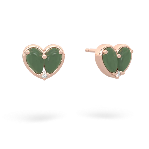 jade-jade one heart earrings