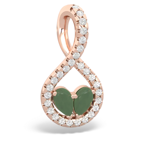 jade-jade pave twist pendant