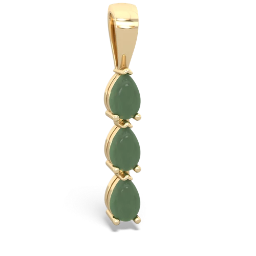 peridot-turquoise three stone pendant