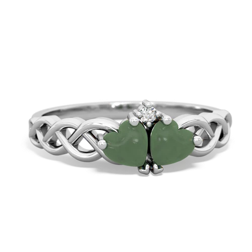 jade-jade celtic braid ring