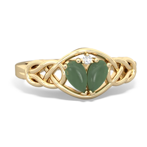 jade-jade celtic knot ring