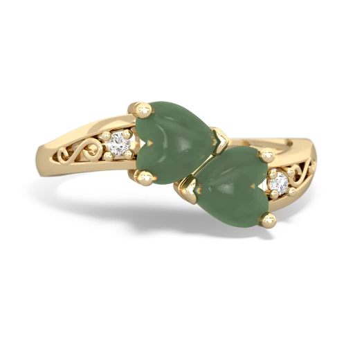 jade-jade filligree ring