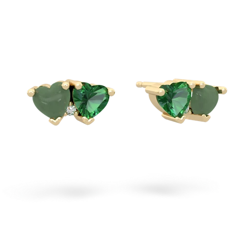 jade-lab emerald  earrings