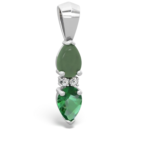 jade-lab emerald bowtie pendant