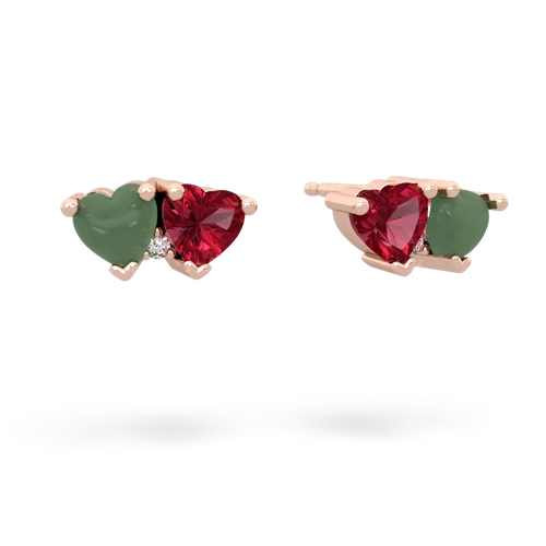 jade-lab ruby  earrings