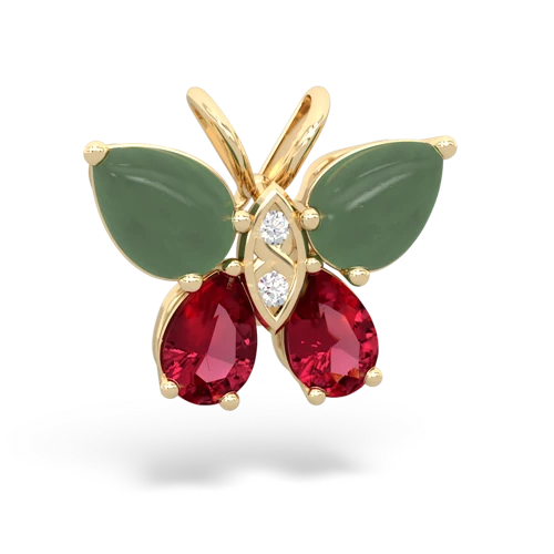 jade-lab ruby butterfly pendant