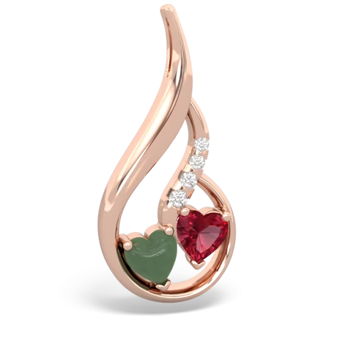 jade-lab ruby keepsake swirl pendant