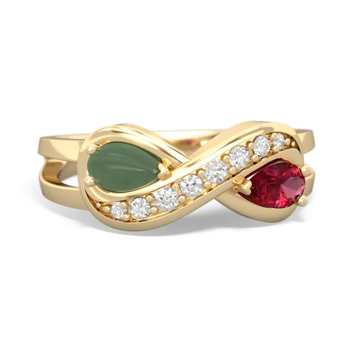 jade-lab ruby diamond infinity ring